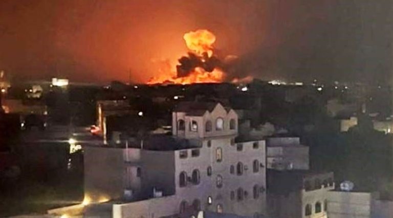 عدوان جديد للولايات المتحدة وبريطانيا في اليمن، خلّف عشرات القتلى والجرحى