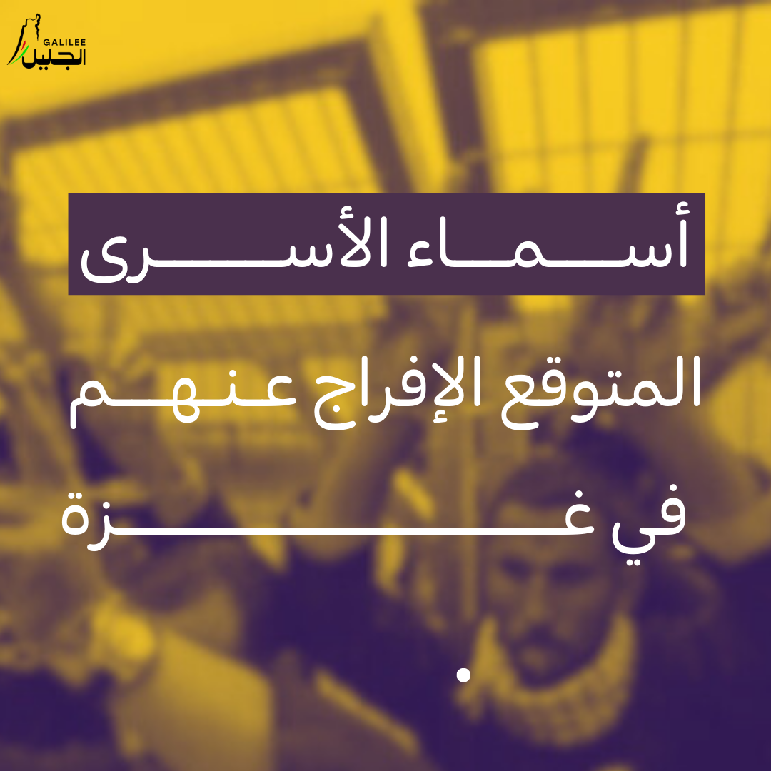 بالصور… قائمة بأسماء الأسرى الذين سيتم إطلاق سراحهم