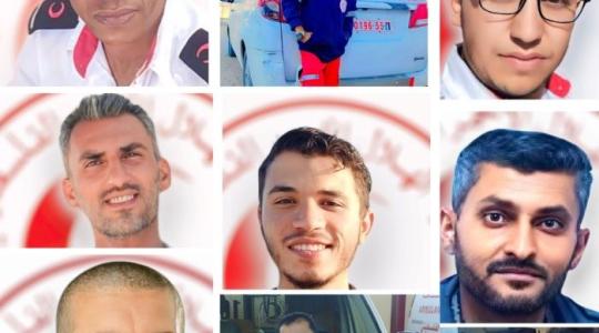 بعد أن أعدمهم الاحتلال من نقطة “صفر”.. مشاهد جديدة لاستشهاد طاقم الإسعاف برفح