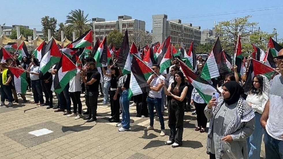إحياء الذكرى الـ77 للنكبة الفلسطينية من قبل الطلاب العرب في جامعة تل أبيب