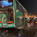 يافا : مصرع شابين بحادث تصادم مروع بين دراجة نارية وحافلة